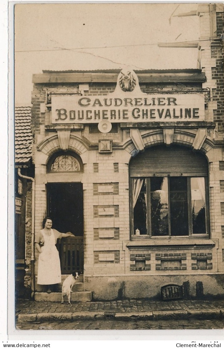 COURCELLES-les-LENS : Rue Francis De Pressensé, Caudrelier Boucherie Chevaline - Etat - Other & Unclassified