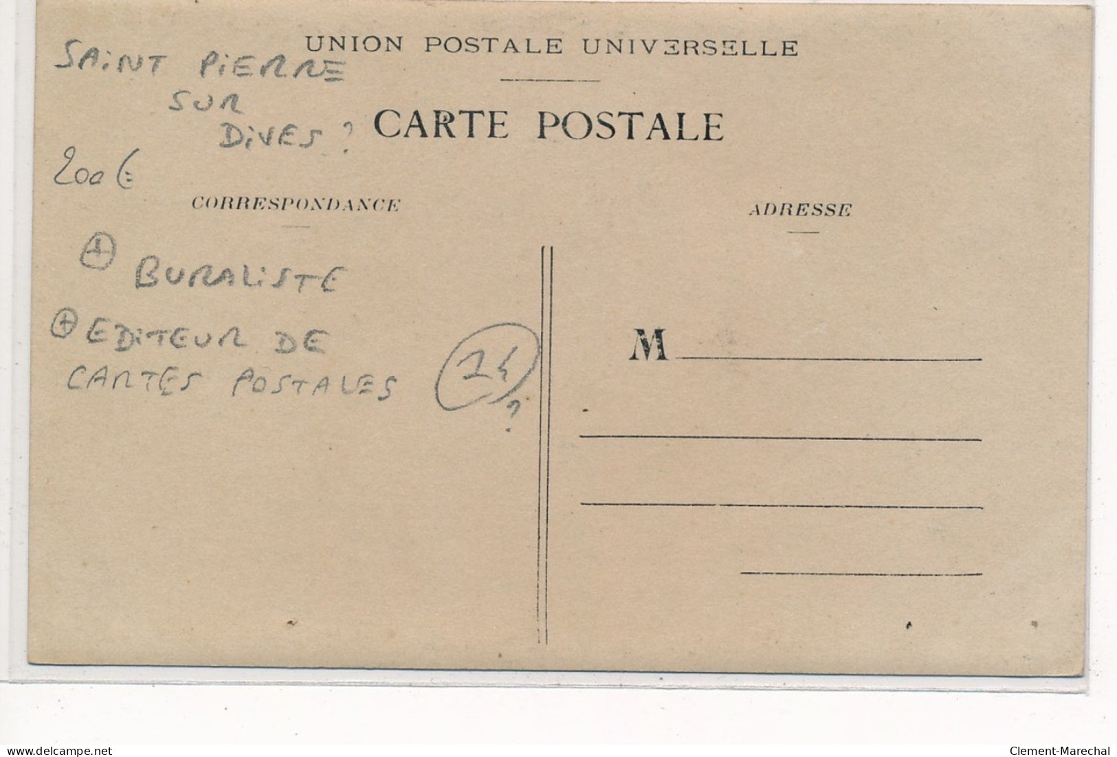 SAINT-PIERRE Sur DIVES : Buraliste, Editeur De Cartes Postales, Pierre Landais - Tres Bon Etat - Other & Unclassified