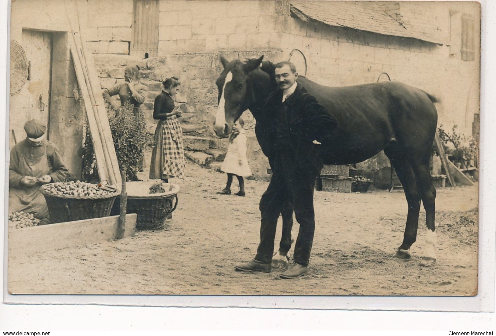 LONGUE : Cheval, Epluchage De Patates - Tres Bon Etat - Otros & Sin Clasificación