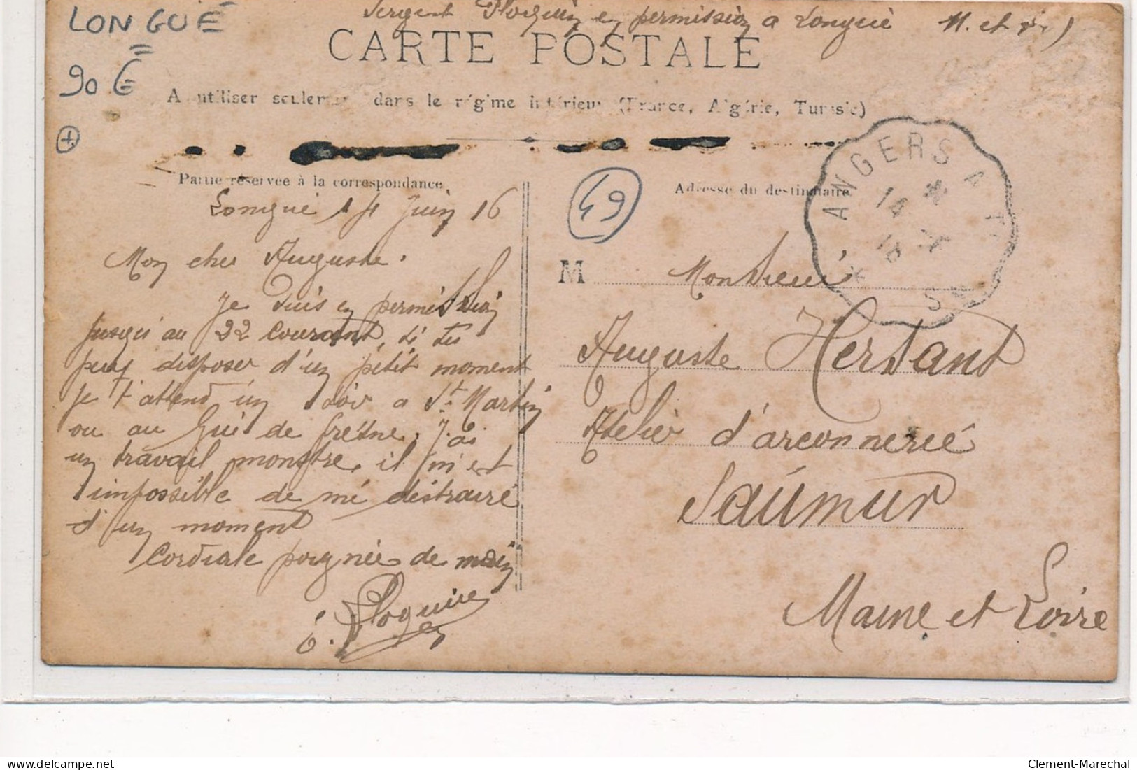 LONGUE : Cheval, Epluchage De Patates - Tres Bon Etat - Altri & Non Classificati