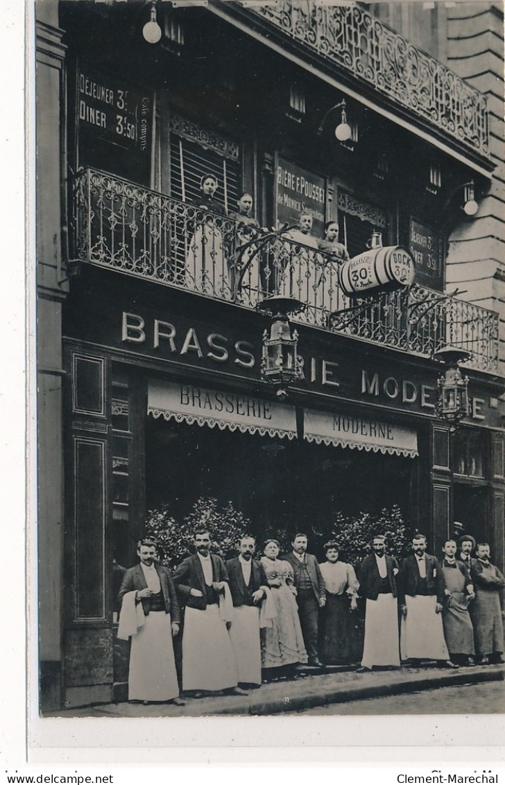 NANTES : Photo Format Et Papier Carte Photo, Brasserie Moderne Au 3 Rue Contrescarpe - Tres Bon Etat - Nantes