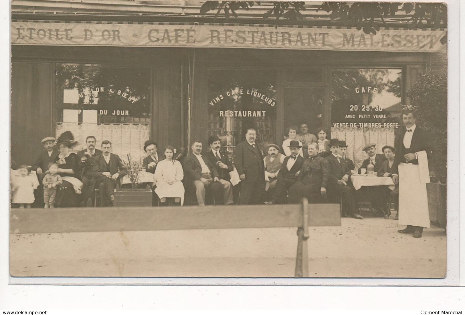 PARIS 15ème :  Carte Photo De L' Etoile D'or Cafe Restaurant Malesset (place D'Alleray) - Tres Bon Etat - Photos