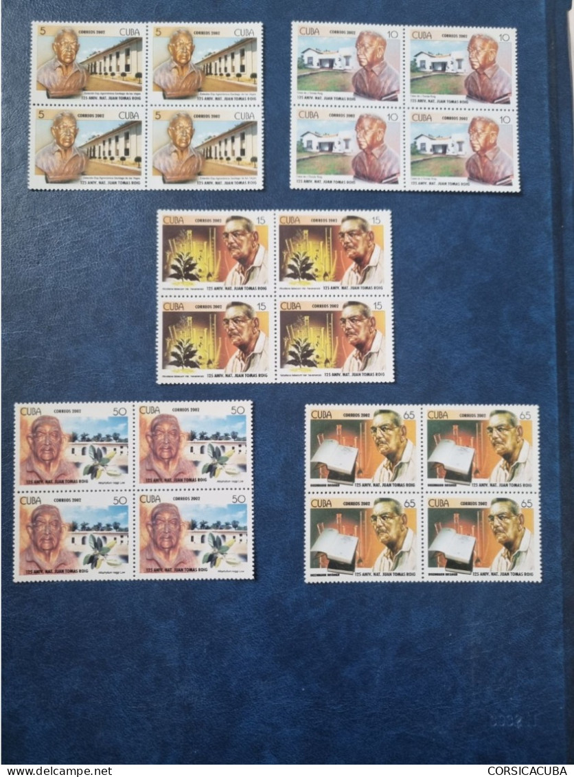 CUBA  NEUF  2002   JUAN  TOMAS  ROIG //  PARFAIT  ETAT  //  1er  CHOIX  // Bloc De 4 - Unused Stamps