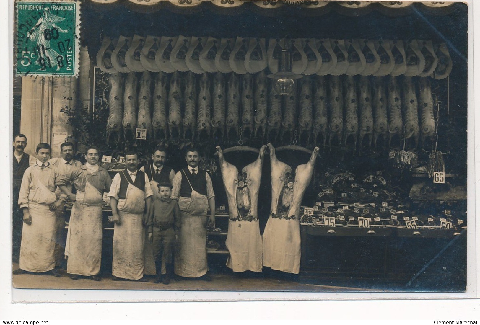 CARTE PHOTO A LOCALISER : Paris(?) Boucherie - Tres Bon Etat - Photos