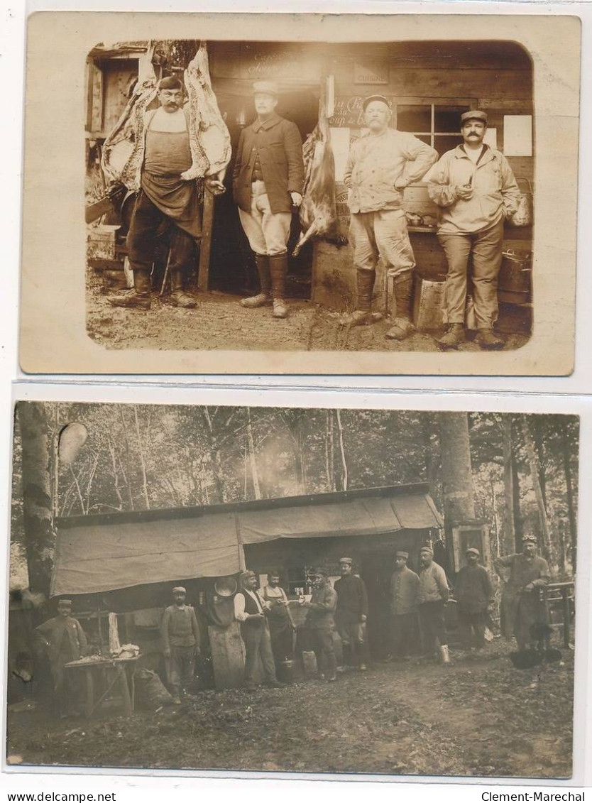 CARTE PHOTO A LOCALISER : 2CPA, Buvette Cafe Militaire - Tres Bon Etat - Photos