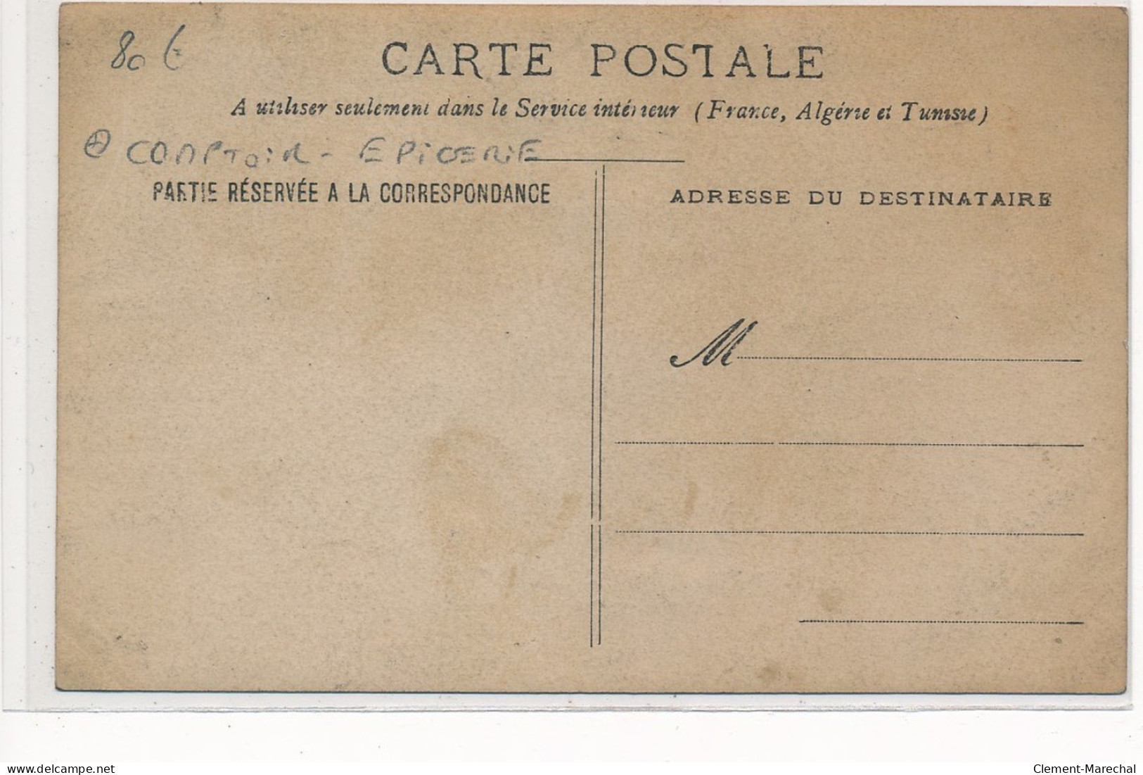 CARTE PHOTO A LOCALISER : Comptoir, Epicerie - Etat - Photos