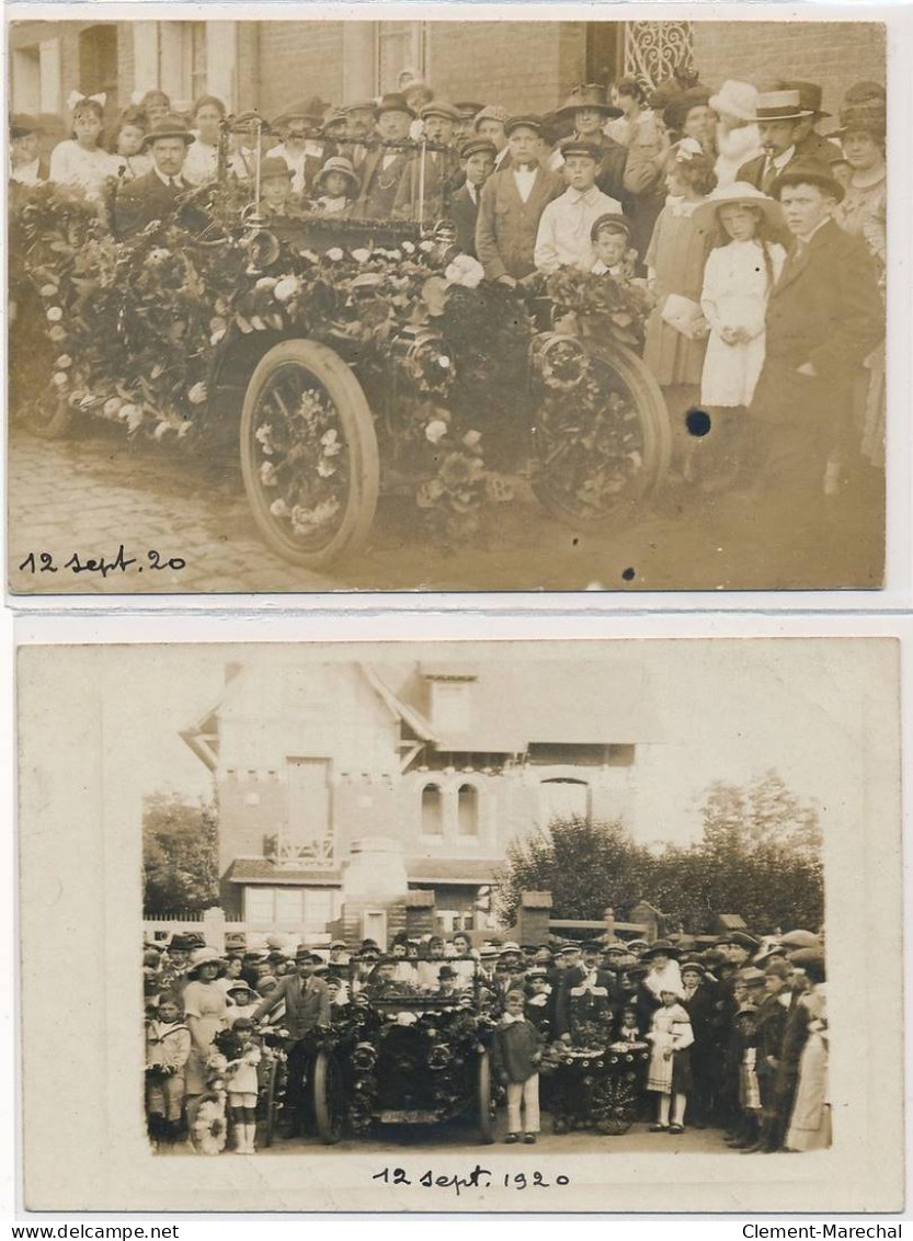 CARTE PHOTO A LOCALISER : Fete, Automobile 2CPA - Tres Bon Etat - Photos