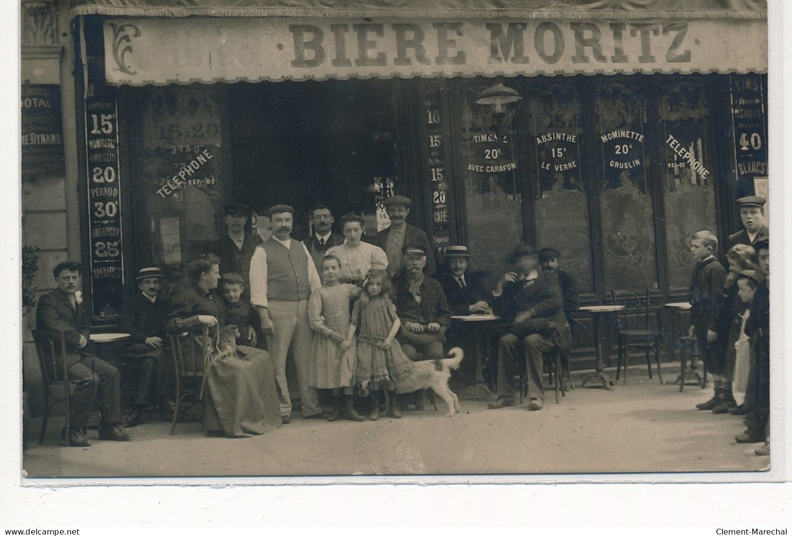 CARTE PHOTO A LOCALISER : Paris(?) Biere Moritz - Tres Bon Etat - Photos