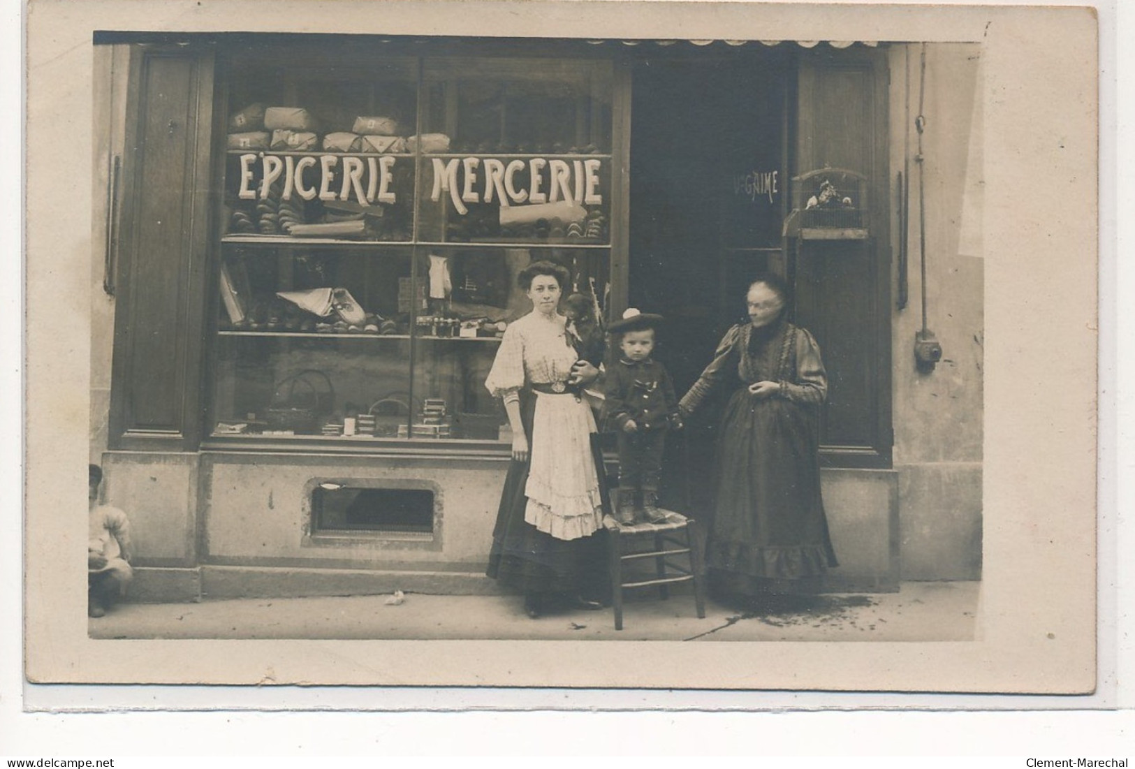 CARTE PHOTO A LOCALISER : Epicerie Mercerie, Paris(?), Gaime - Tres Bon Etat - Photos