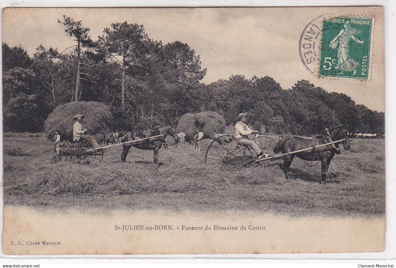 SAINT JULIEN EN BORN : Faneurs Du Domaine De Contis - Bon état - Andere & Zonder Classificatie