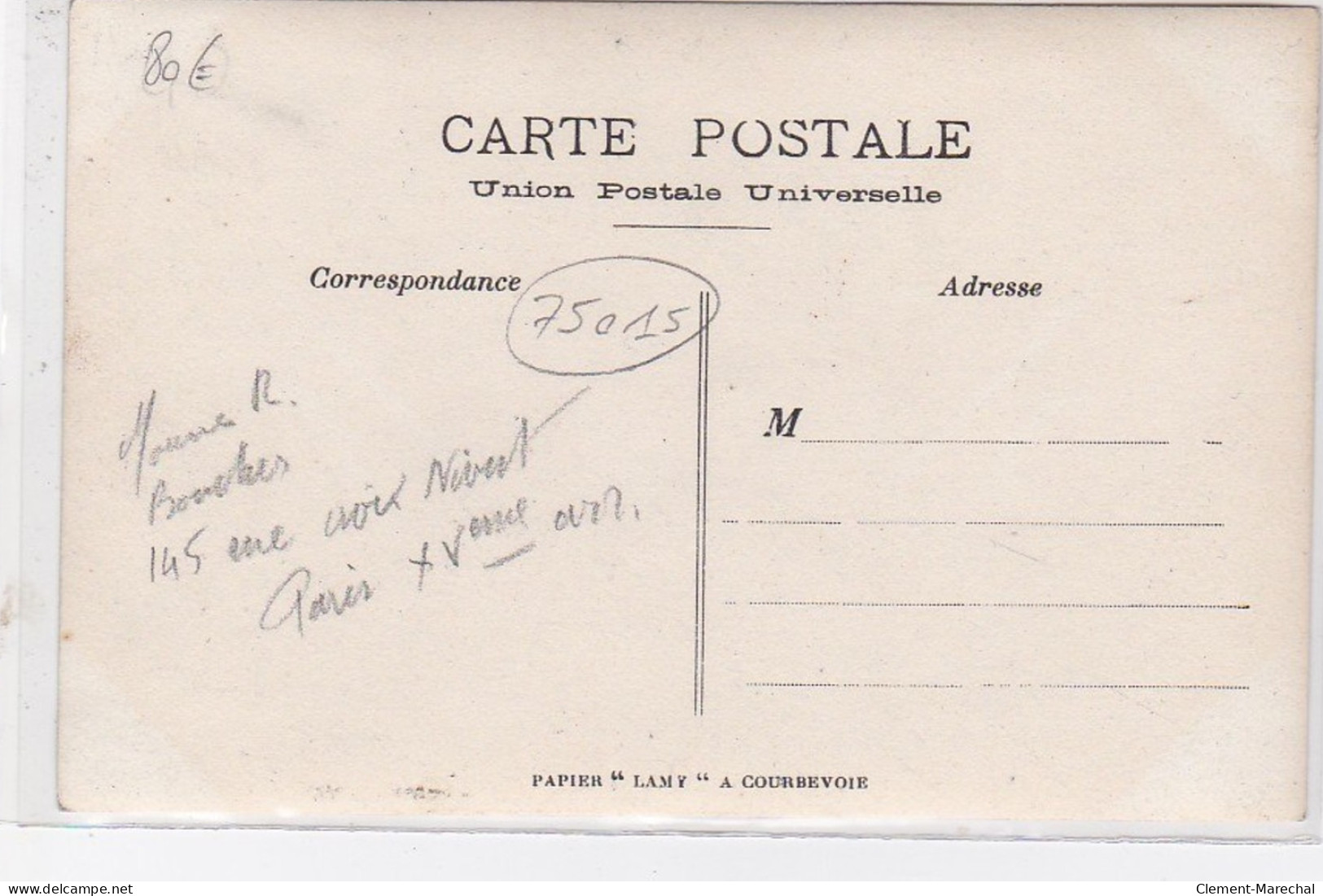 PARIS 15ème : Carte Photo D'un Magasin Au 145 Rue De La Croix Nivert - Très Bon état - Arrondissement: 15