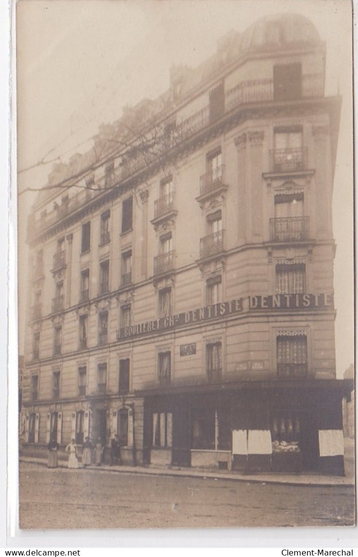 PARIS 14ème : Carte Photo De L'angle Rue D'Alesia Et Rue De La Santé (dentiste Boulleret) - Très Bon état - District 14