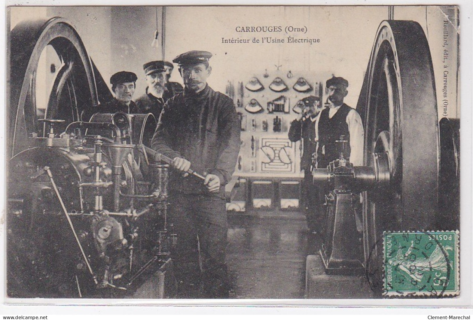 CARROUGES : Intérieur De L'usine électrique - Bon état (un Coin Plié) - Carrouges