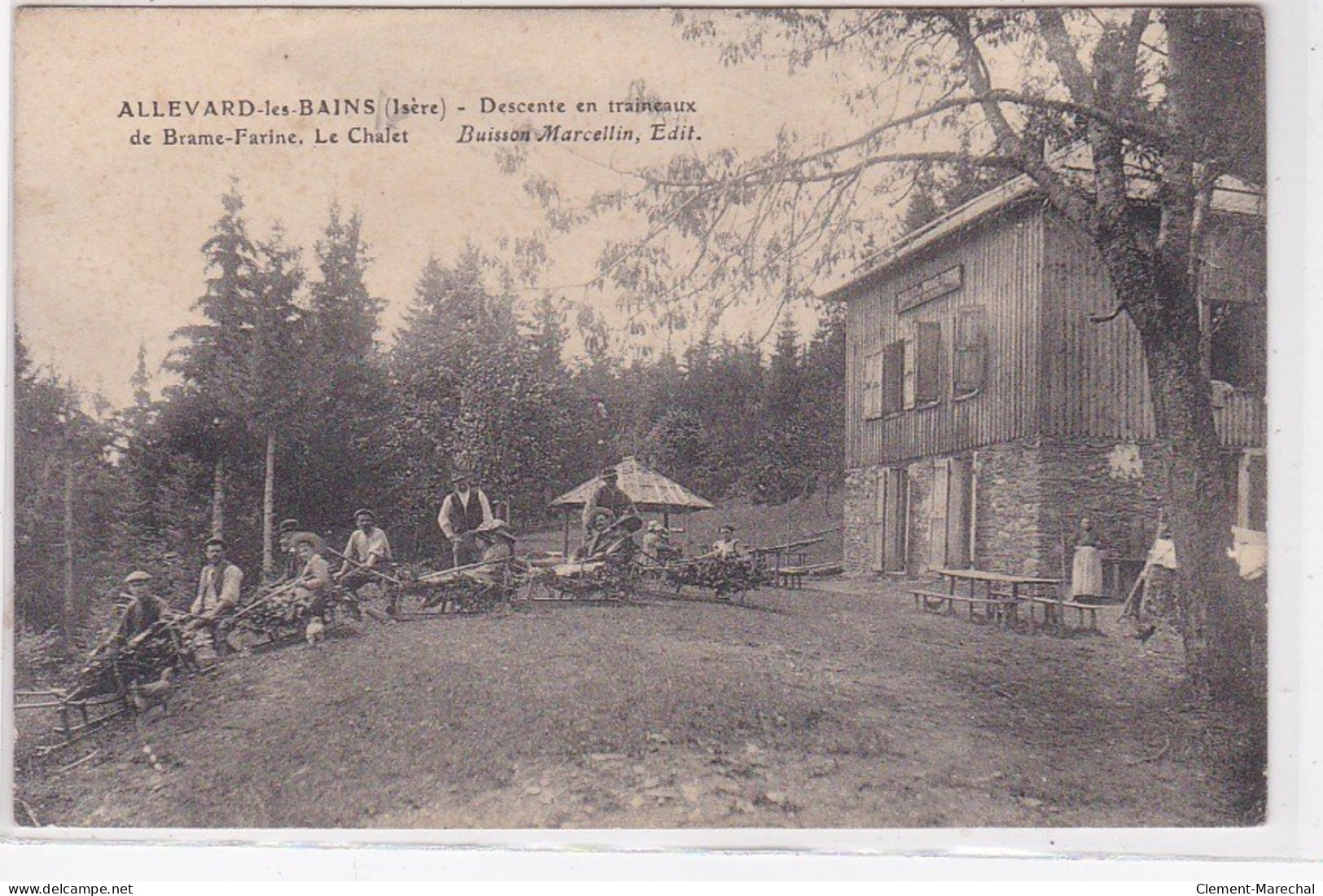 ALLEVARD LES BAINS : Descente En Traineau De Brame Farine - Le Chalet - Très Bon état - Allevard