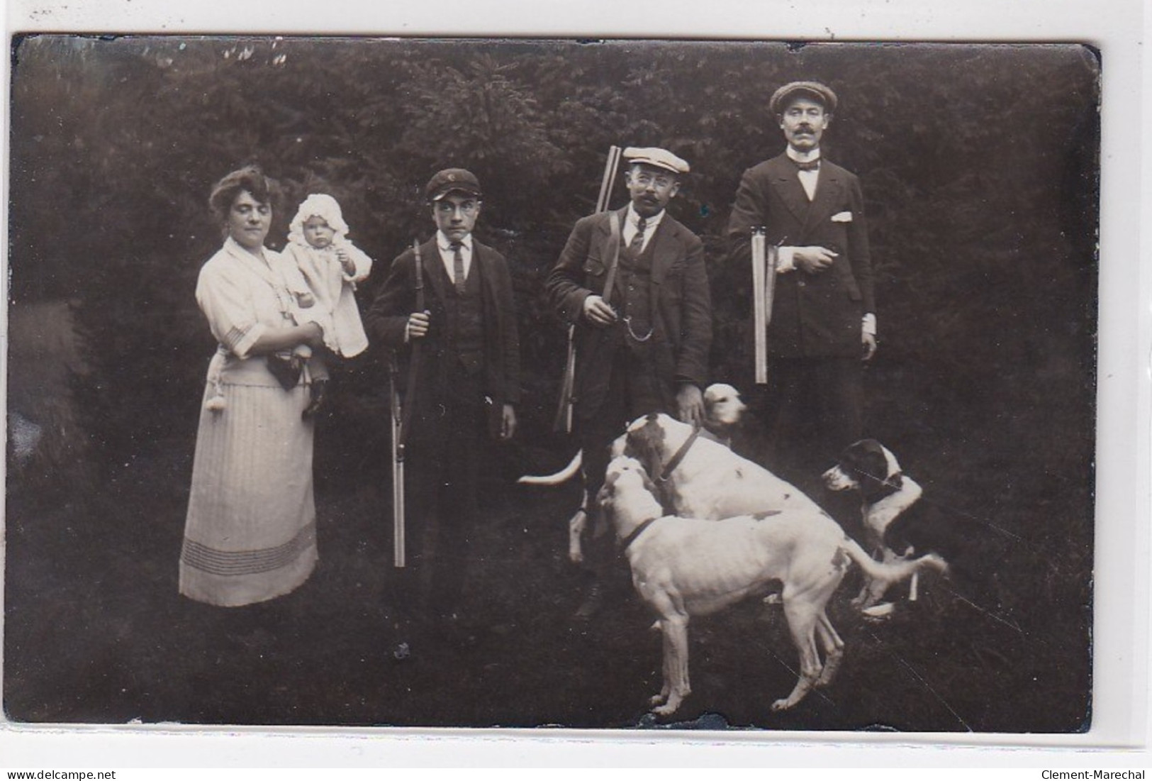 POLIGNY : Carte Photo De Chasseurs à Tir (chasse) - Très Bon état - Poligny