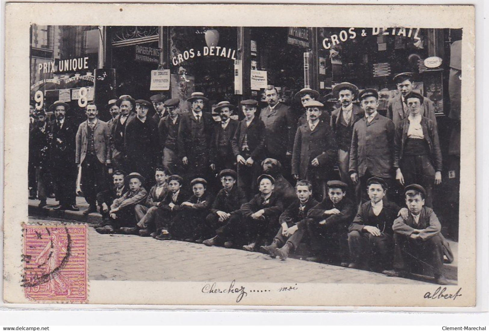 ALBERT ? AMIENS ? : Carte Photo D'une Quincaillerie (papiers Peints) - Très Bon état - Albert