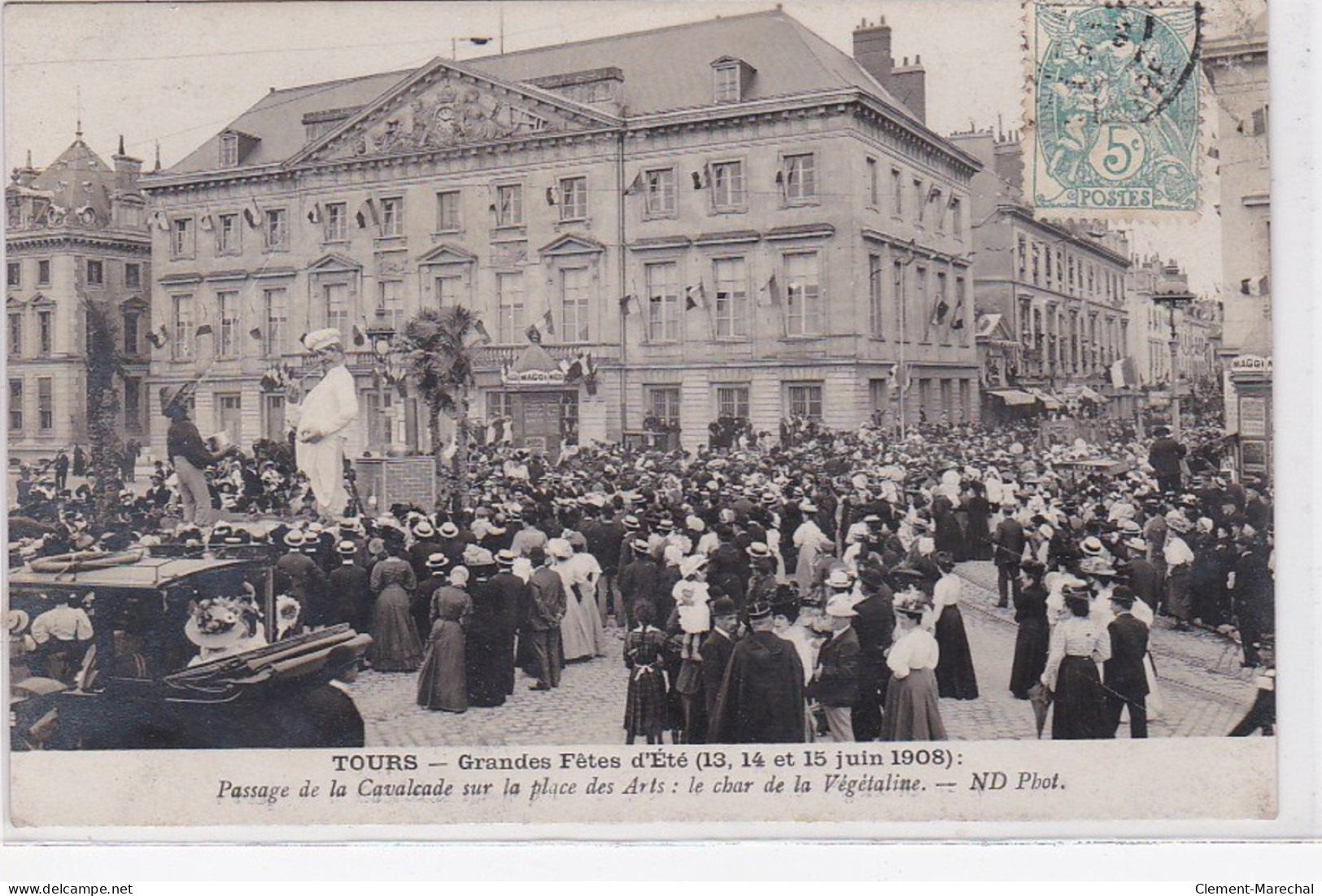 TOURS : Grandes Fêtes D'été - Revue Des Sapeurs Pompiers -  Cavalcade - Le Char De La Végétaline - Très Bon état - Tours