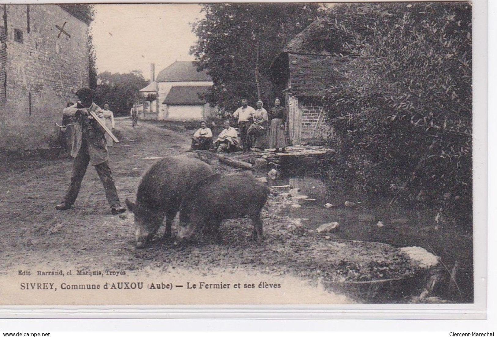 SIVREY , Commune D'Auxou : Le Fermier Et Ses élèves (chasse Au Sanglier)- Très Bon état - Otros & Sin Clasificación