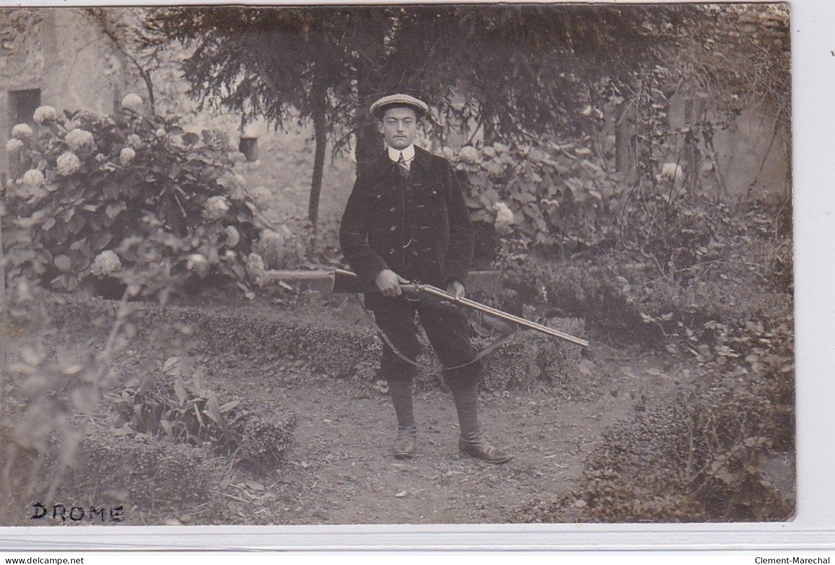 DROME : Carte Photo D'une Scène De Chasse (photo Bresson à Bourg Les Valence) - Très Bon état - Other & Unclassified