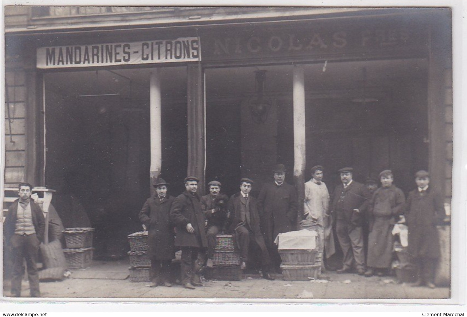 PARIS 1er : Carte Photo D'un Magasin (mandataire) Du Quartier Des Halles - NICOLAS Frères - Très Bon état - District 01