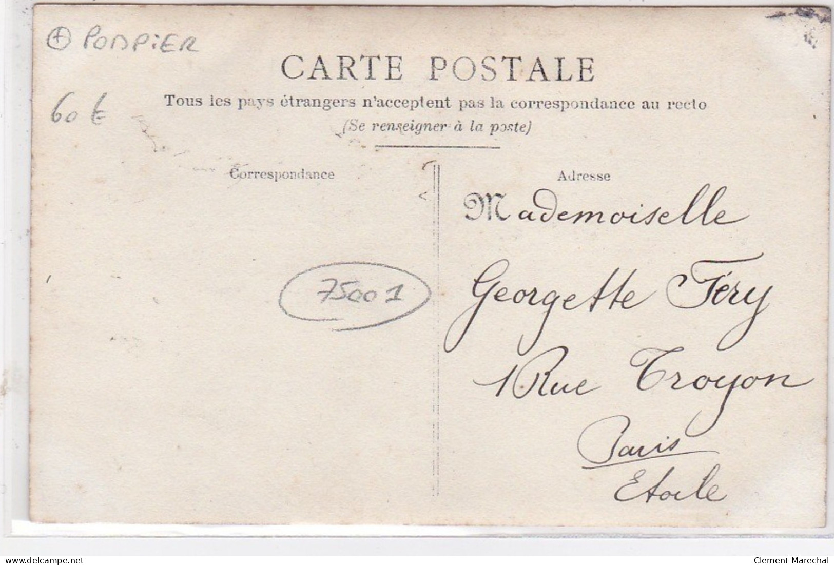 PARIS 1er : Carte Photo D'un Pompier Volontaire En 1905 - NICOLAS Frères - Très Bon état - District 01