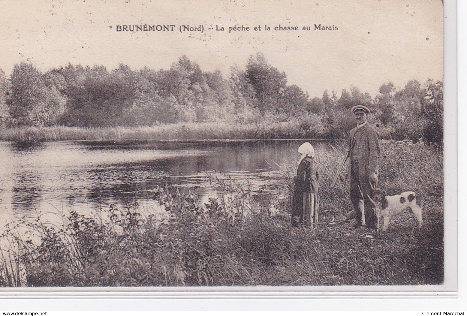 BRUNEMONT PLAGE : La Peche Et La Chasse Au Marais (chasse) - état - Autres & Non Classés