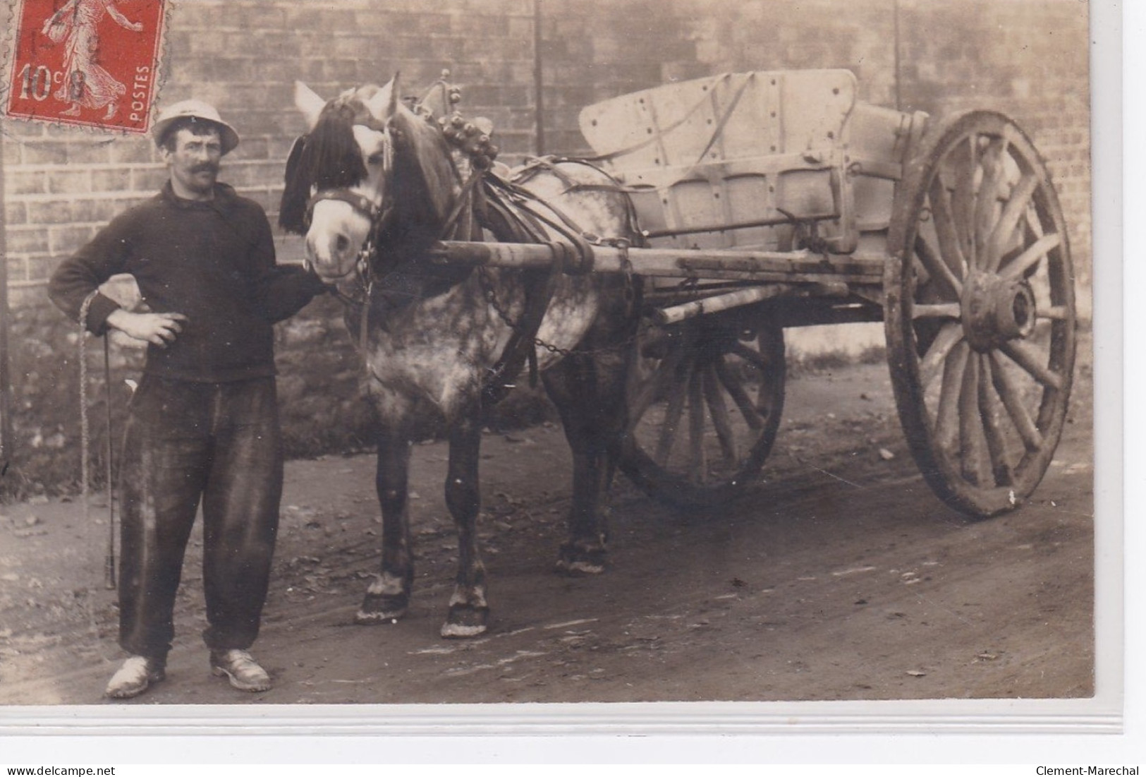 BEZONS Ou Environs : Carte Photo D'un Attelage (transport) - Très Bon état - Bezons