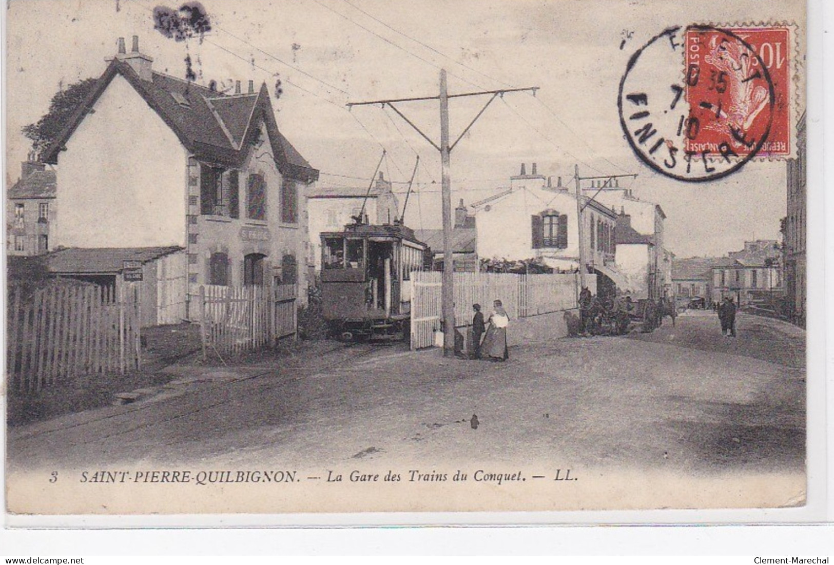 SAINT PIERRE QUILBIGNON : La Gare Des Trains Du Conquet - Très Bon état - Autres & Non Classés