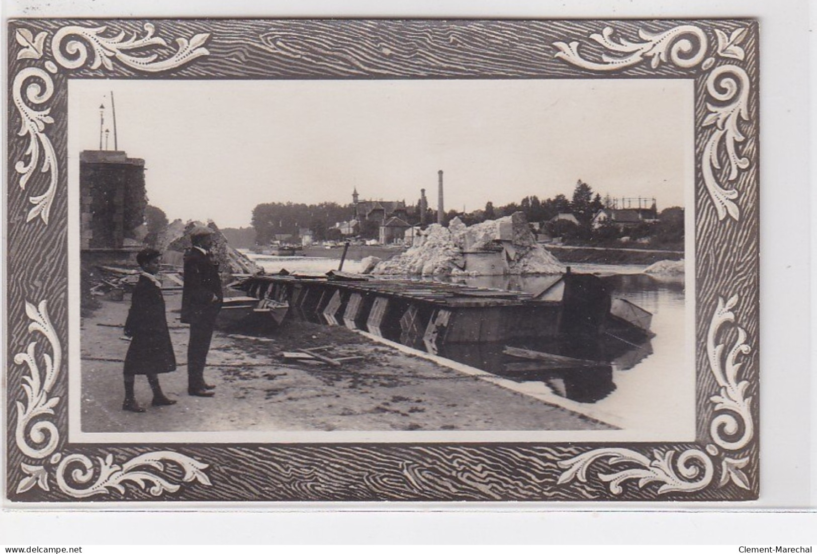 LAGNY SUR MARNE : 1914/18 - Carte Photo Du Pont De Pierre (militaire - Guerre) - Très Bon état - Lagny Sur Marne