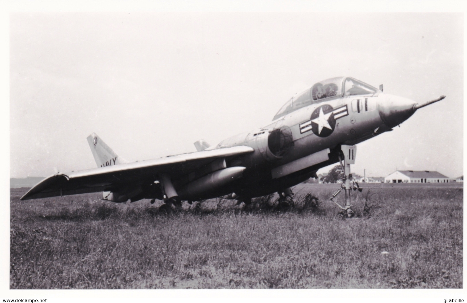 Photo Originale - Airplane - Plane - Aviation - Militaria - Avion Vought F7U Cutlass - Aviazione