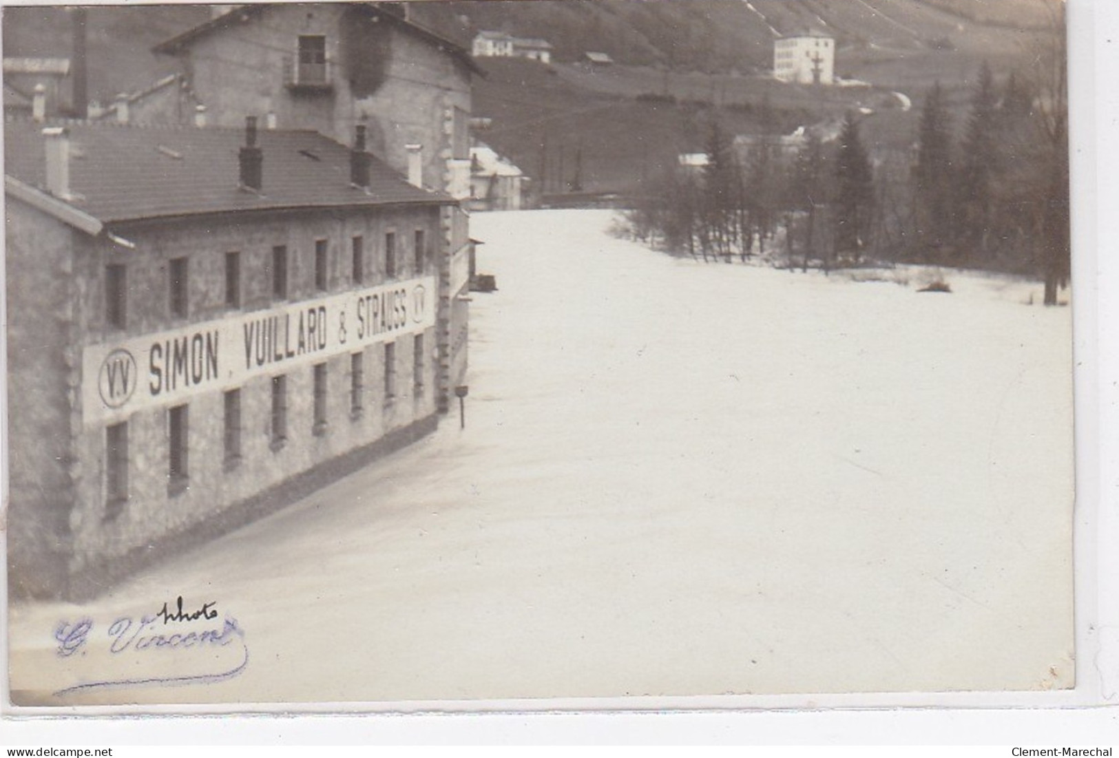 SAINT CLAUDE : Carte Photo Des Inondations (SIMON, VUILLARD Et STRAUSS) - Très Bon état - Saint Claude