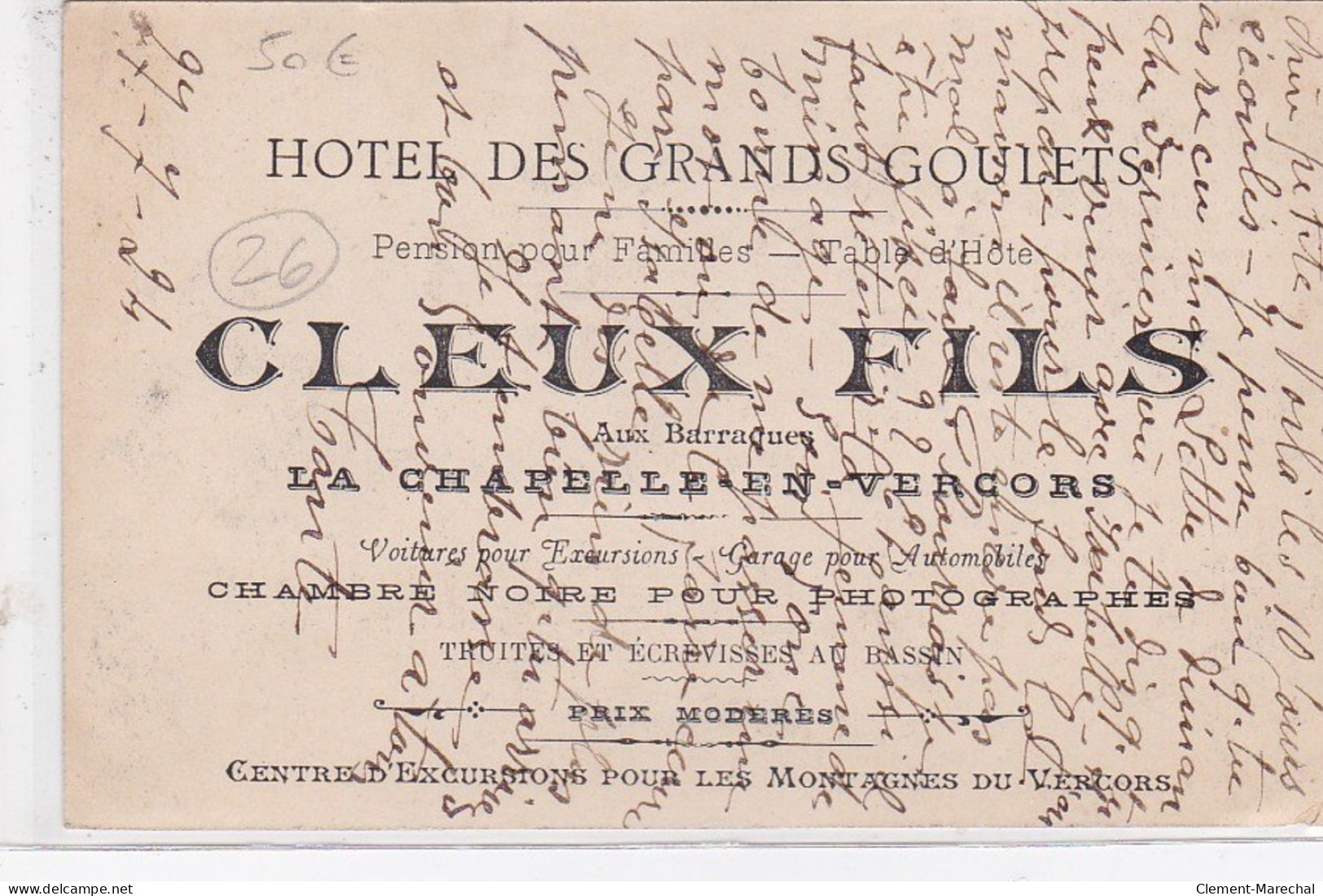AUX BARRAQUES - La Chappelle En Vercors : Hotel Des Grands Goulets - Très Bon état - Other & Unclassified