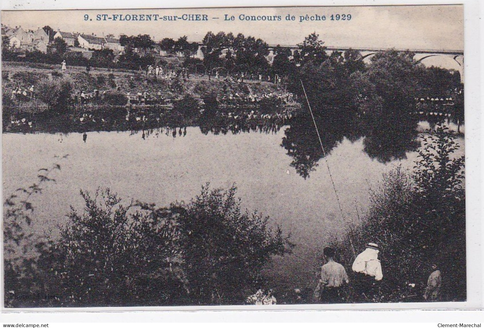 SAINT FLORENT SUR CHER : Le Concours De Peche En 1929 - Très Bon état - Saint-Florent-sur-Cher