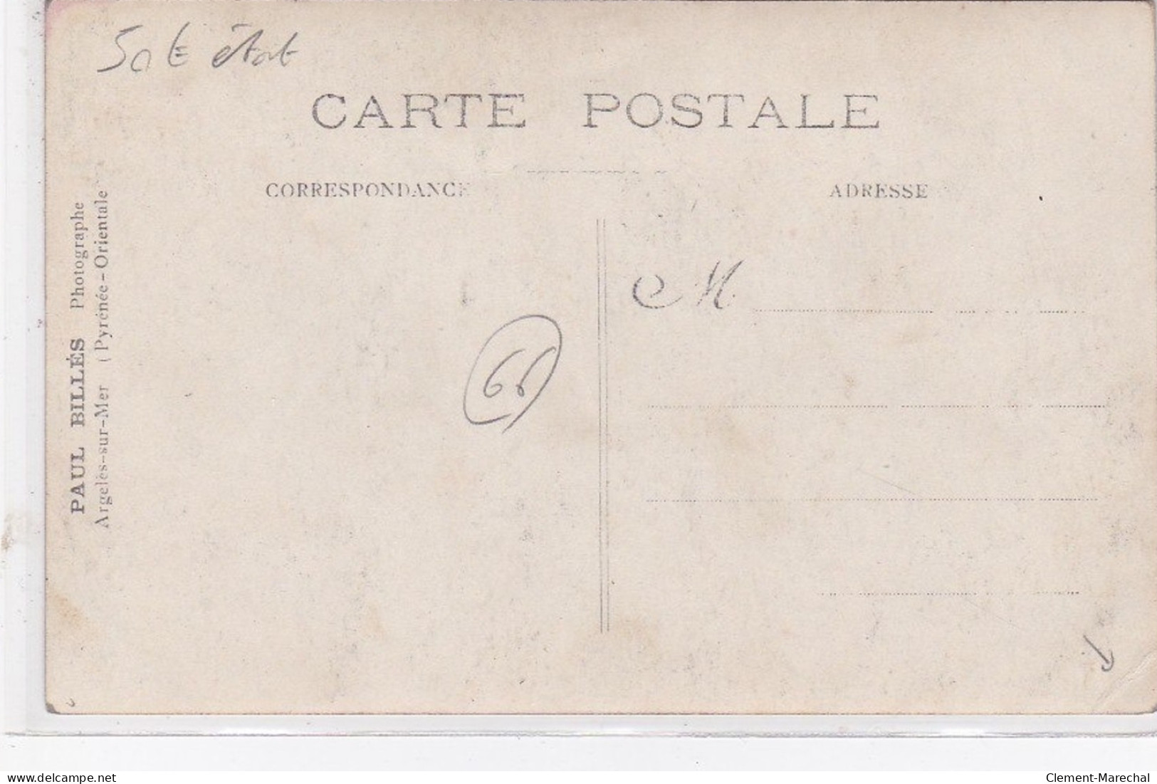 A LOCALISER : ARGELES ? : Carte Photo D'une Classe D'école (photo Paul BILLES) - Bon état (un Coin Plié) - Altri & Non Classificati