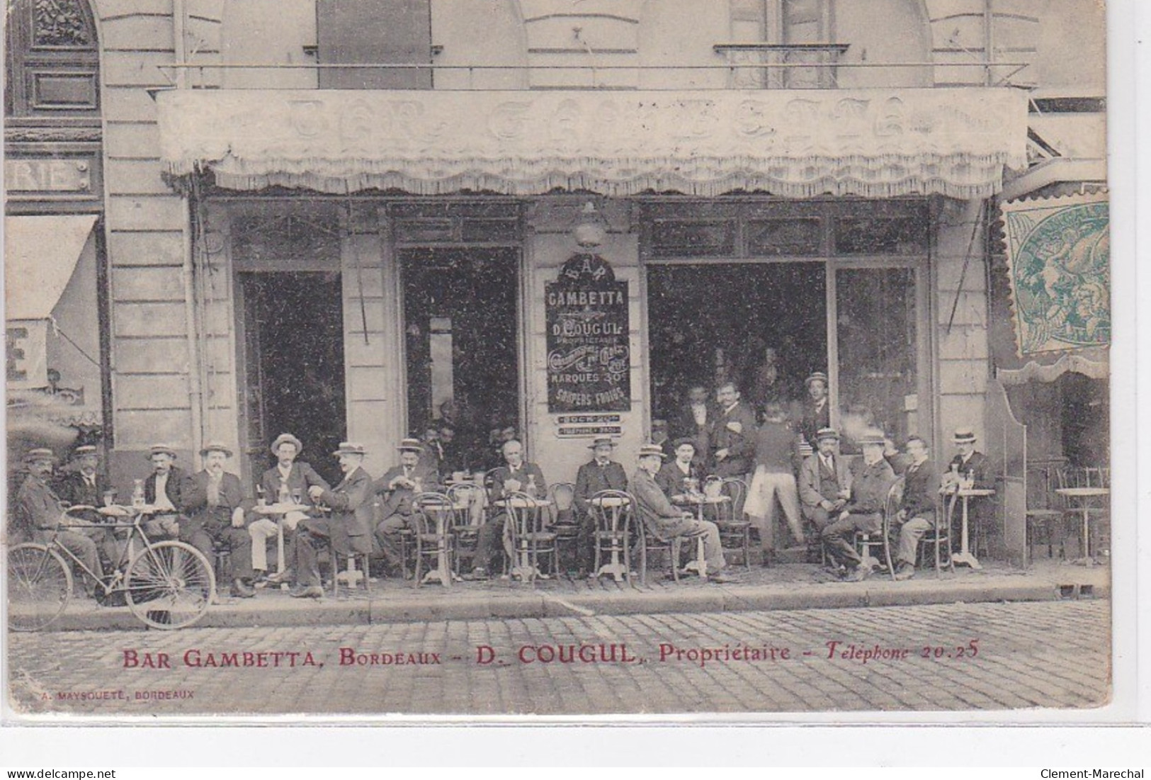 BORDEAUX : Le Bar Gambetta (COUGUL)- Très Bon état - Bordeaux