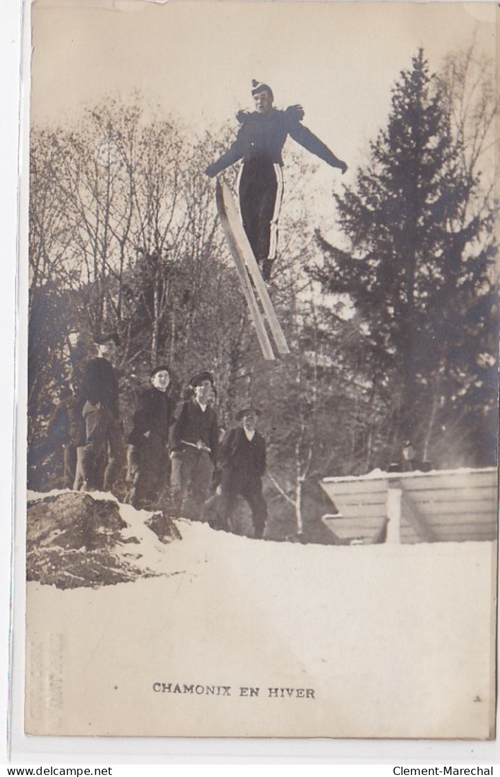 CHAMONIX : Carte Photo De Skieurs (militaires) - Très Bon état - Chamonix-Mont-Blanc