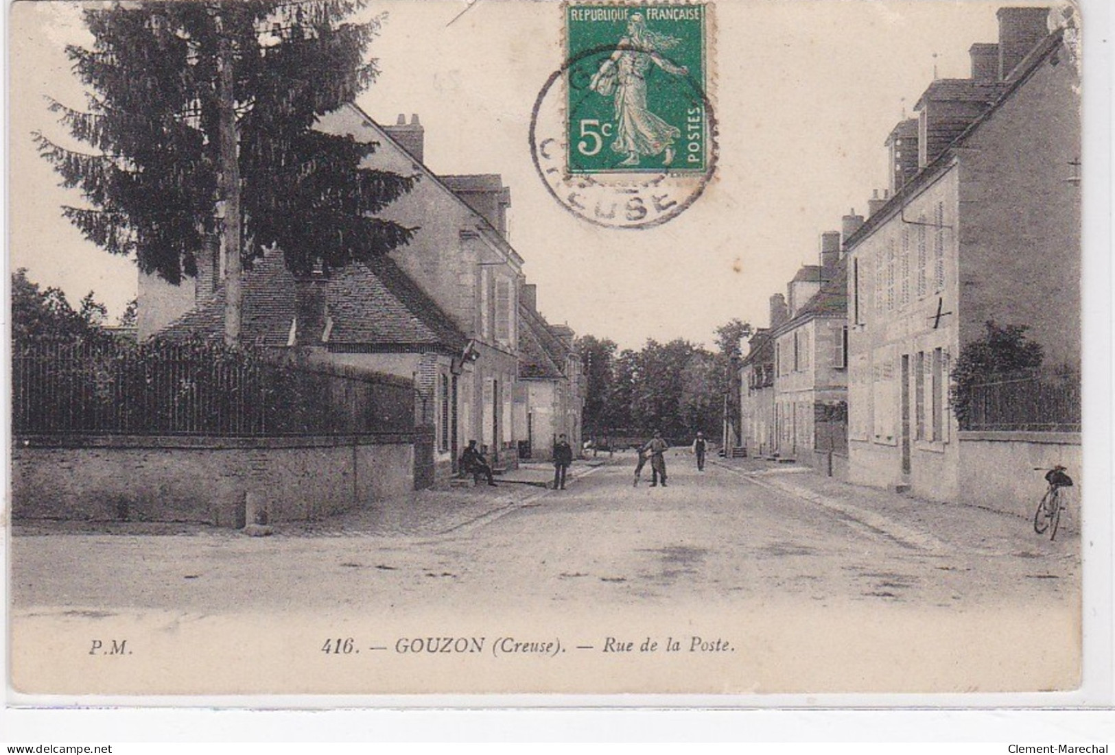 GOUZON : Rue De La Poste - état (une Petite Déchirure) - Other & Unclassified