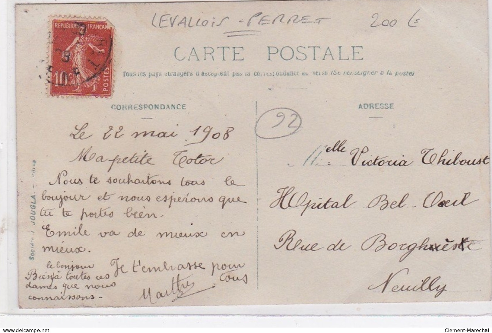 LEVALLOIS PERRET : Carte Photo De La Librairie - Marchand De Journaux Et De Cartes Postales MICHEL - Bon état - Levallois Perret
