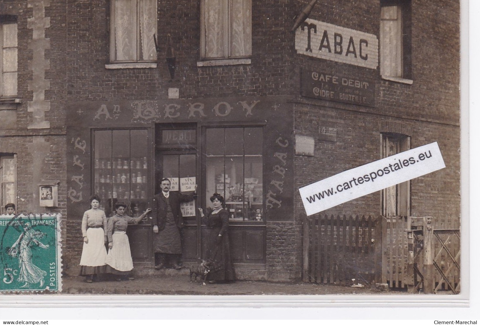 PETIT QUEVILLY : Carte Photo Du Café Tabac LEROY (près Du Passage à Niveau) - Très Bon état - Sonstige & Ohne Zuordnung