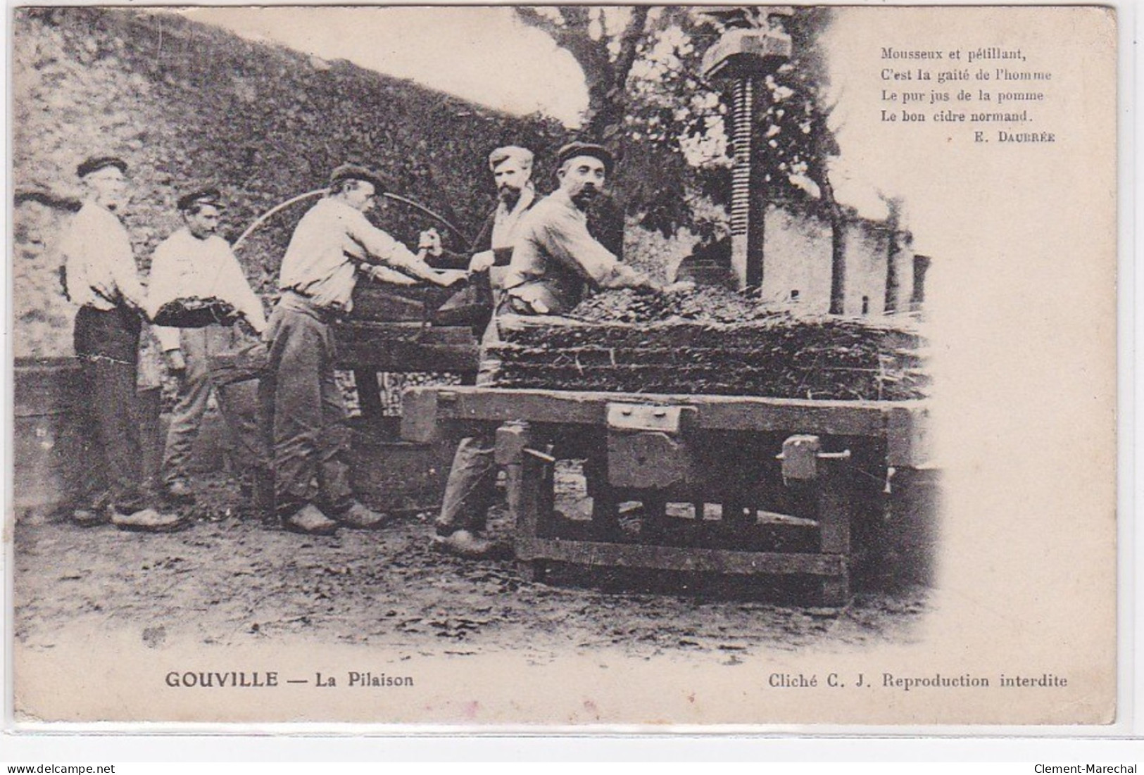 GOUVILLE : La Pilaison (pressoir A Cidre - Pommes) - Très Bon état - Andere & Zonder Classificatie