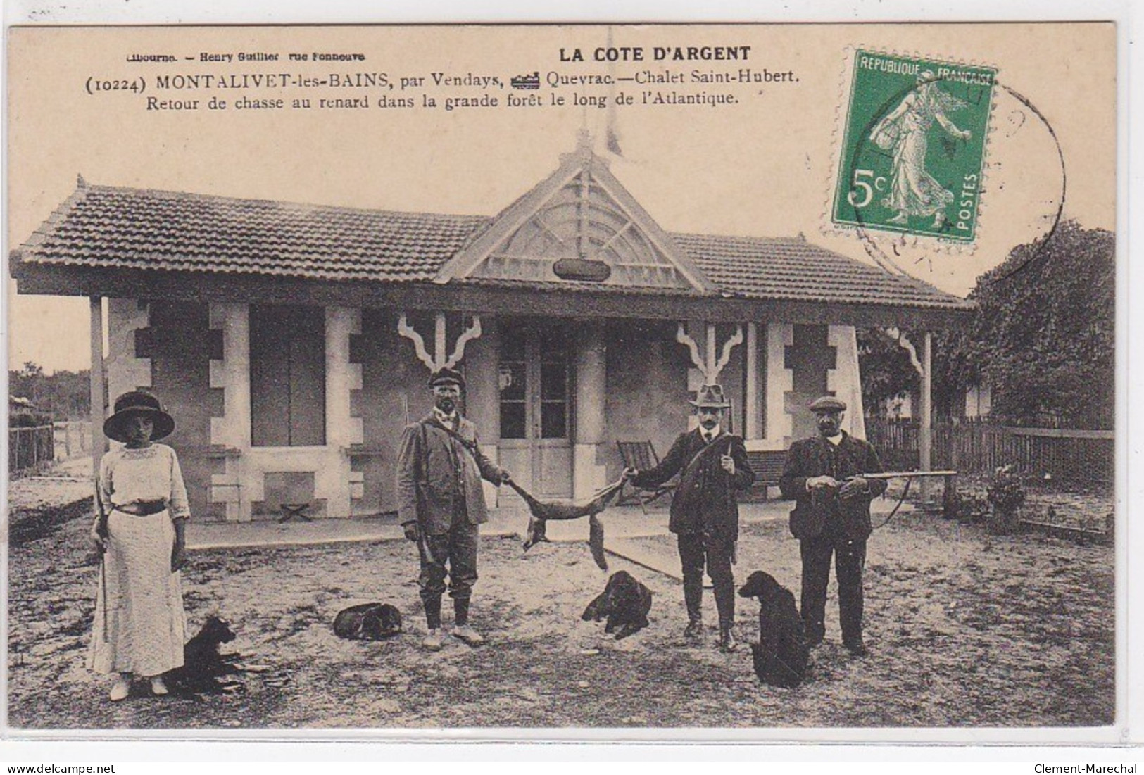 MONTALIVET LES BAINS : Retour De Chasse Au Renard Dans La Grande Forêt Le Long De L'Atlantique - Très Bon état - Altri & Non Classificati