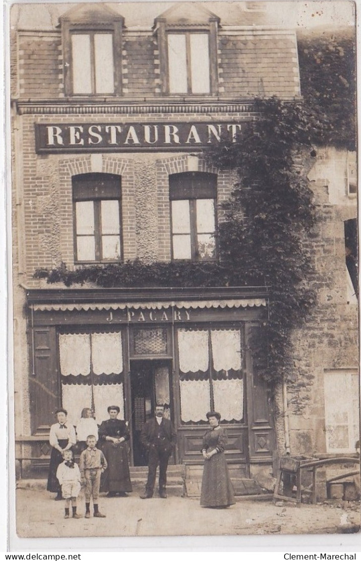 HAMBYE : Carte Photo Du Restaurant PACARY - Bon état (petits Trous) - Sonstige & Ohne Zuordnung