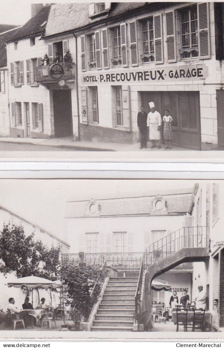 SEMUR : Lot De 2 Photos Format Cpa De L'hotel Restaurant RECOUVREUX En 1935 - Très Bon état - Andere & Zonder Classificatie