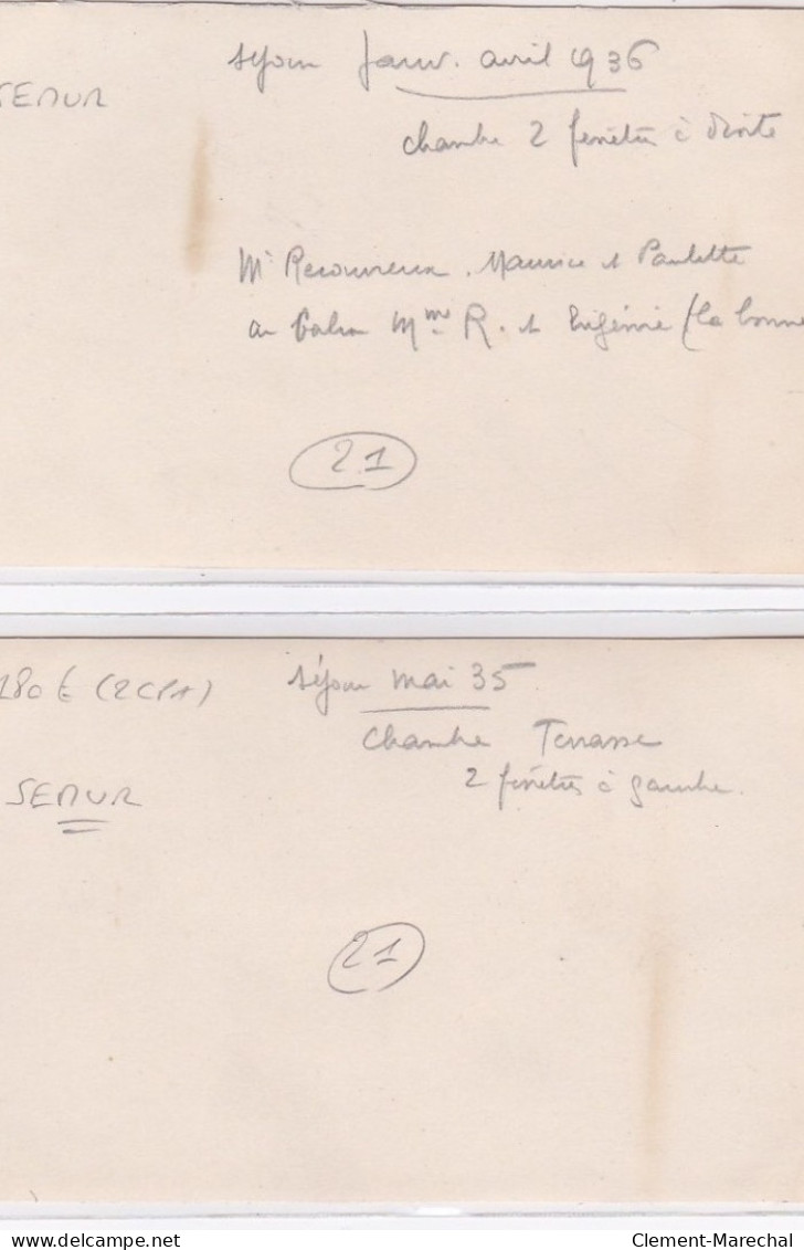 SEMUR : Lot De 2 Photos Format Cpa De L'hotel Restaurant RECOUVREUX En 1935 - Très Bon état - Other & Unclassified