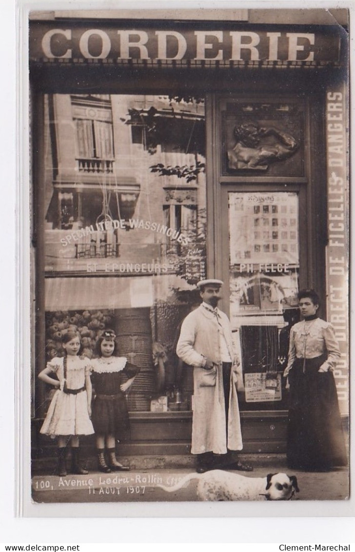 PARIS 12ème : Carte Photo De La Corderie FELCE Au 100 Avenue Ledru Rollin - Bon état (un Coin Plié) - Arrondissement: 12