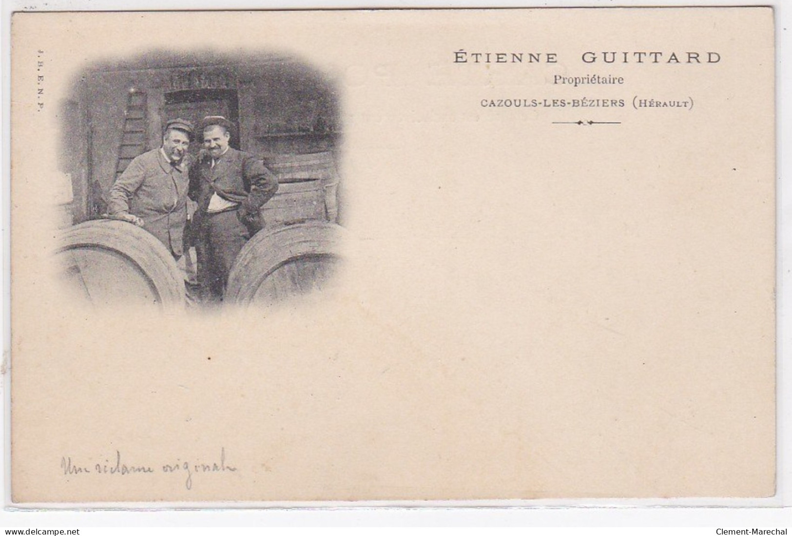 CAZOULS LES BEZIERS : Lot De 2 Cartes Postales - Publicité Pour Le Marchand De Vins Etienne GUITTARD - Très Bon état - Other & Unclassified