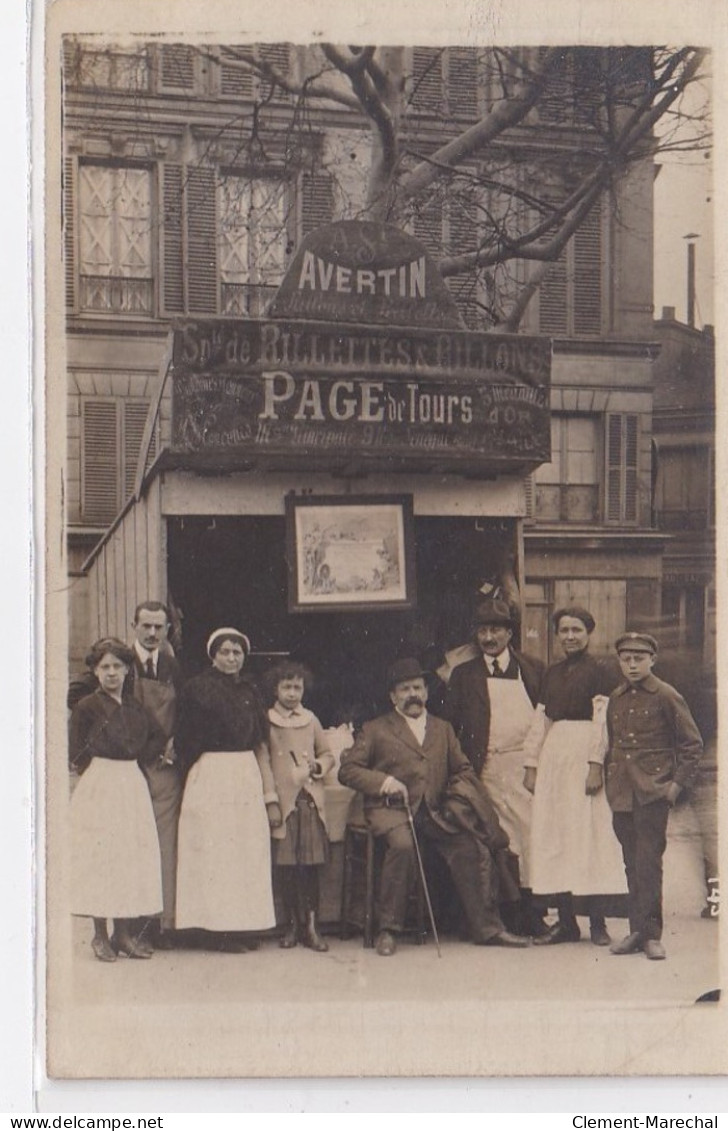 TOURS : Carte Photo D'un Stand De La Charcuterie PAGE à TOURS (cliché Pris à PARIS) - Très Bon état - Tours