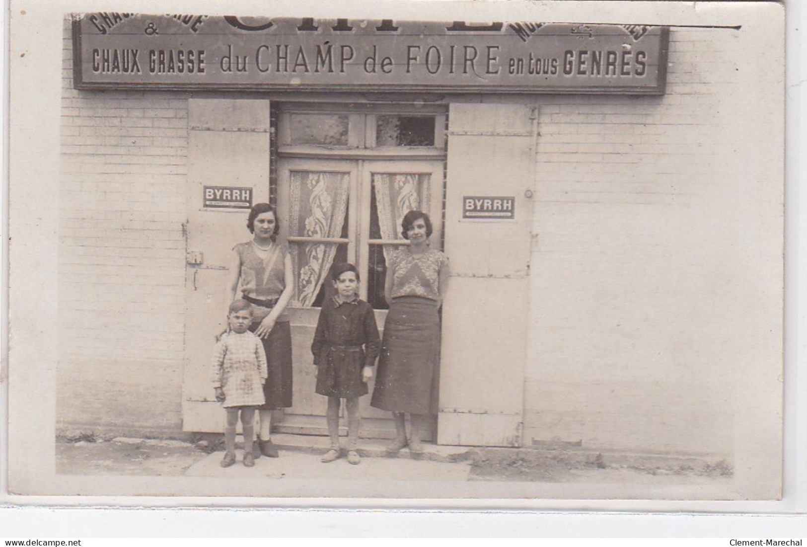 BLETTERANS : Carte Photo Du Café Du Champ De Foire (chaux Lourde Et Grasse) - Très Bon état - Sonstige & Ohne Zuordnung