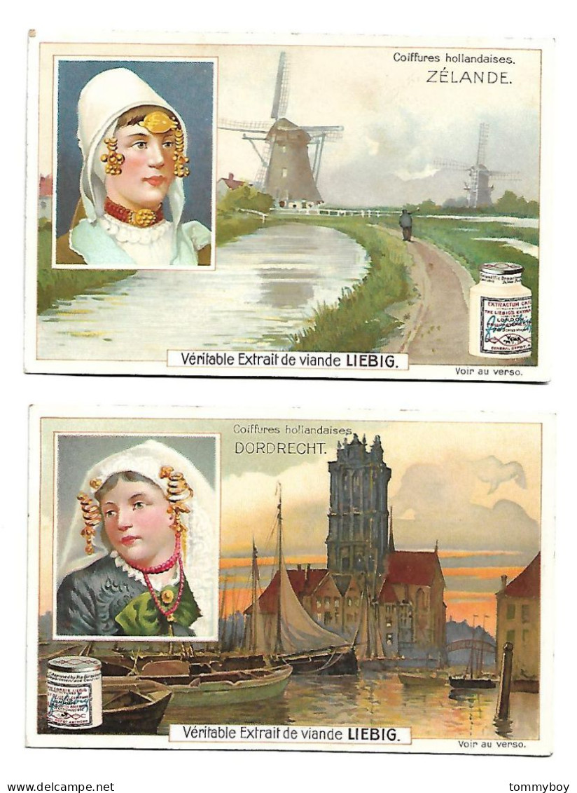 S 844, Liebig 6 Cards, Coiffures Hollandaises (one Card Has Small Damage At One Corner)(ref B22) - Liebig