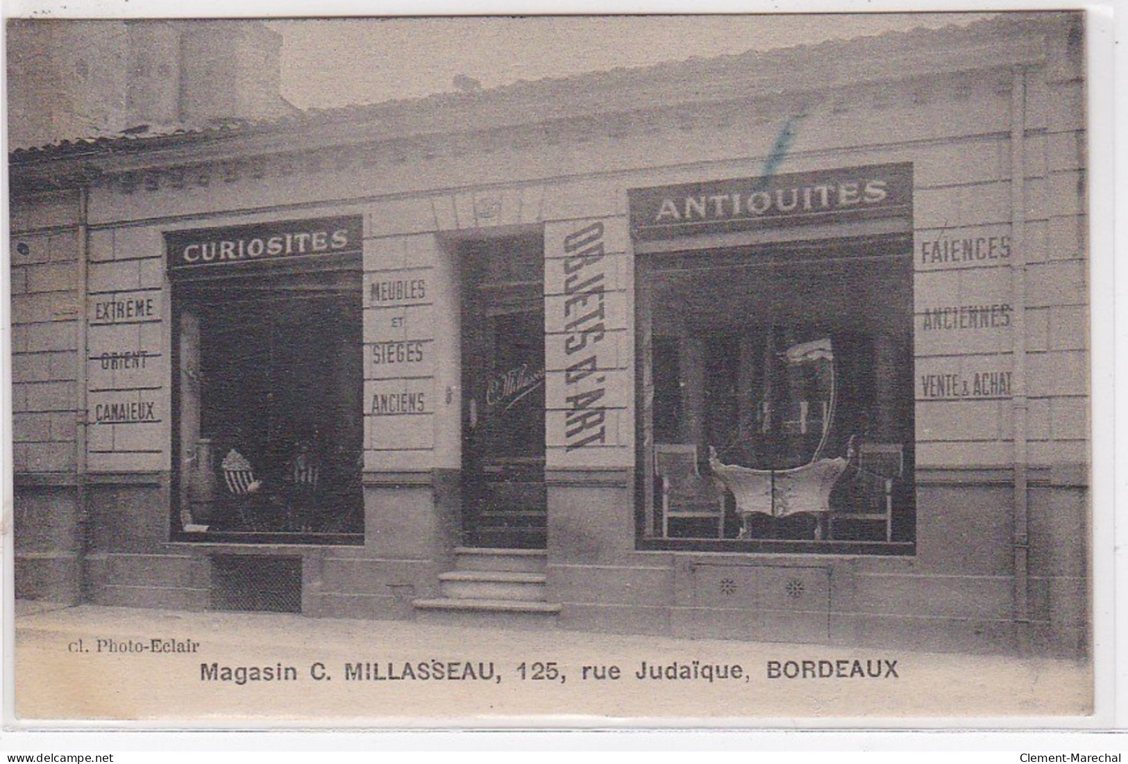 BORDEAUX : Magasin D'antiquités MILLASSEAU Au 125 Rue Judaïque - Très Bon état - Bordeaux